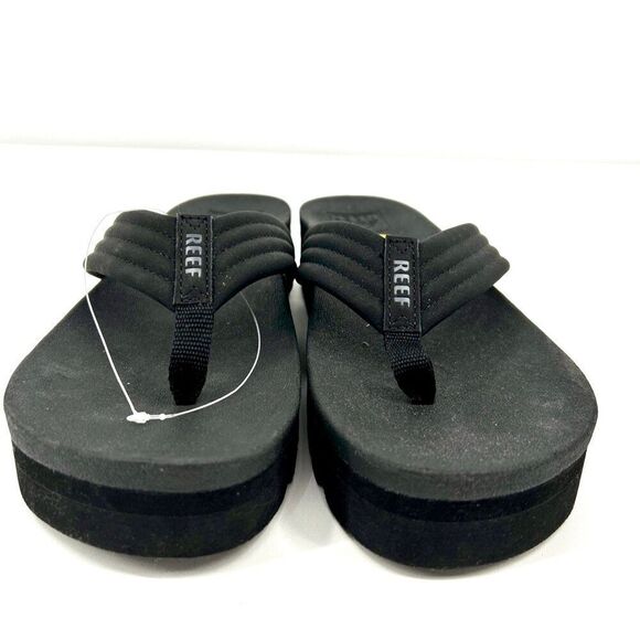 New Reef Kaia Rise Black Thong Style Flip Flops US 11 Footwear - Picture 2 of 10